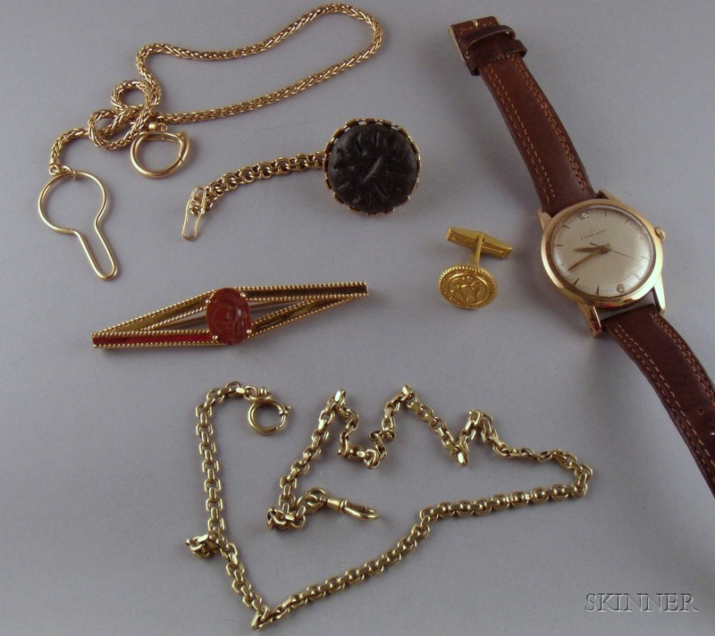 Appraisal: Group of Mostly Men's kt Gold Accessories and an Eterna