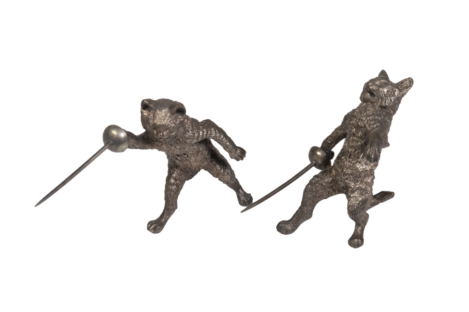 Appraisal: VIENNA COLD PAINTED BRONZE CAT FIGURES Pair of Late th