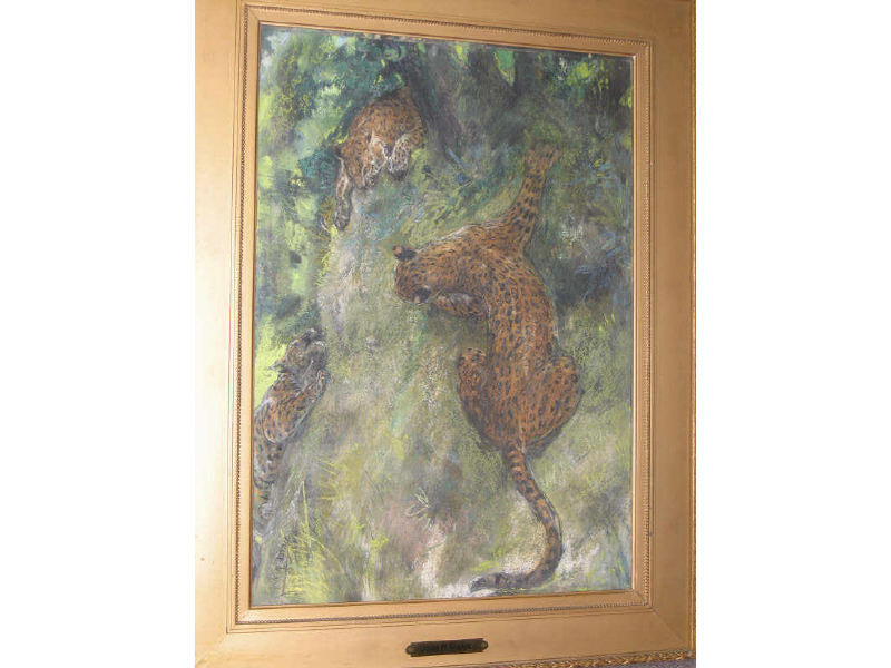 Appraisal: JOHN MACALLAN SWAN BRITISH - LEOPARDS AT PLAY pastel drawing