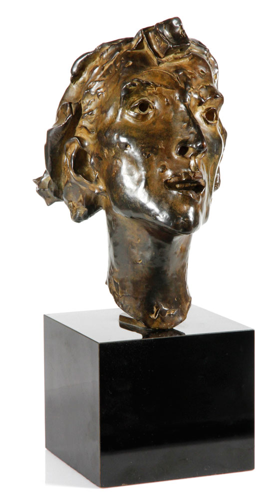 Appraisal: - Aronson False Messiah Bronze Bust David Aronson Lithuanian American