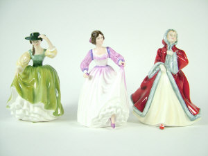 Appraisal: Three Royal Doulton figures comprising 'Buttercup' HN cm high 'Ashley'