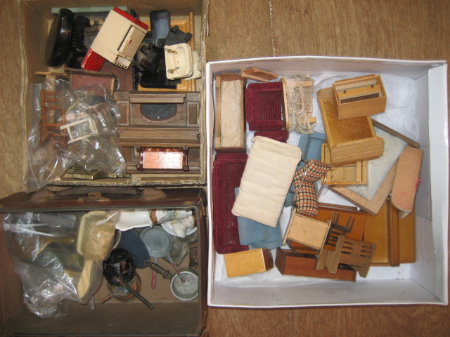 Appraisal: A large quantity of mainly wood dolls house furniture together