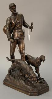 Appraisal: After Charles Valton Fox Hunt with man and two dogs