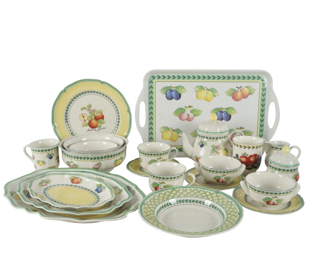 Appraisal: VILLEROY BOCH FRENCH GARDEN PORCELAIN SERVICEprinted factory marks comprising Valence