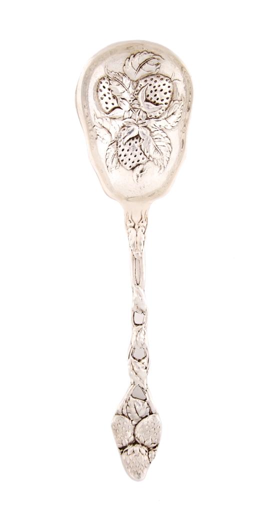 Appraisal: An American Sterling Silver Berry Spoon Length inches