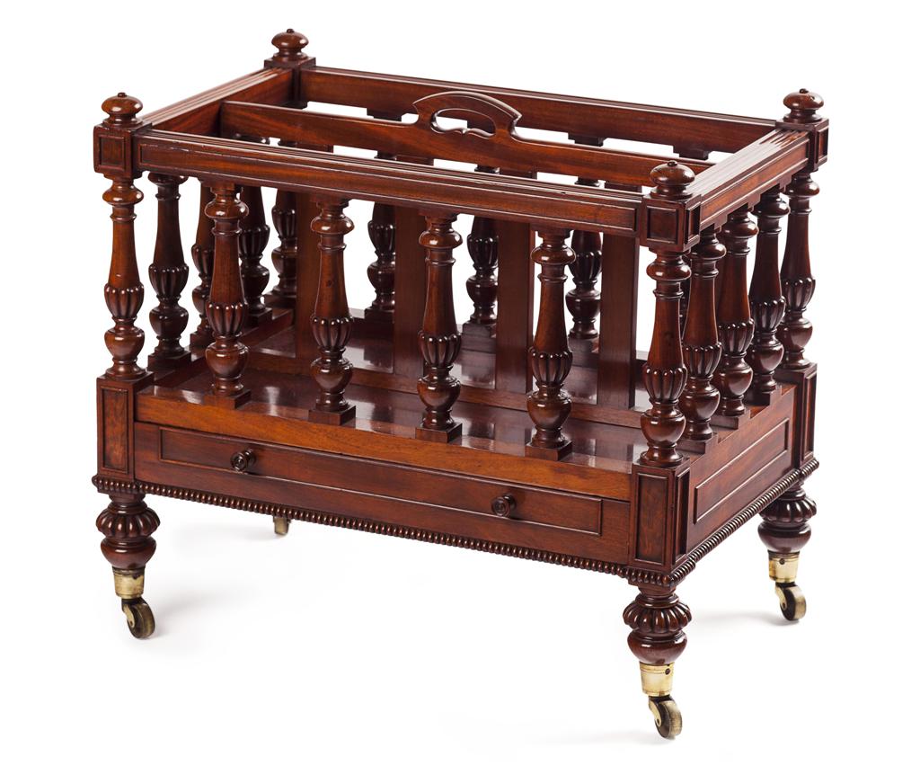 Appraisal: FINE REGENCY MAHOGANY CANTERBURY BY GILLOWS OF LANCASTER CIRCA the