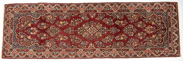 Appraisal: PERSIAN RUG Iranian th century with deep red ground x