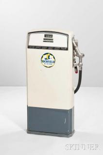 Appraisal: Late Model Dual-color Richfield Gas Pump by Gasboy with hose