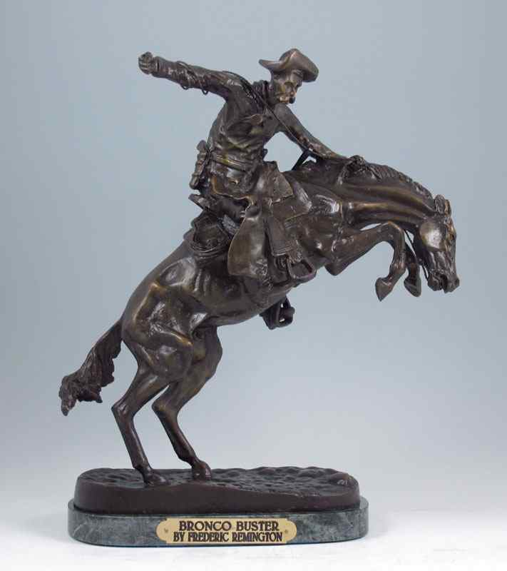 Appraisal: REMINGTON Frederic American - After Remington Bronco Buster bronze on