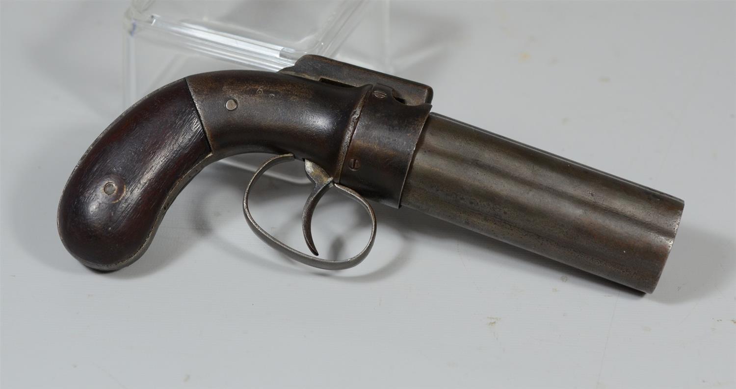 Appraisal: Allen Wheelock pepperbox pistol caliber shot barrel