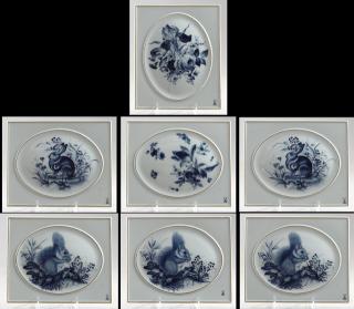 Appraisal: Group of Seven Meissen Porcelain Plaques th c with blue