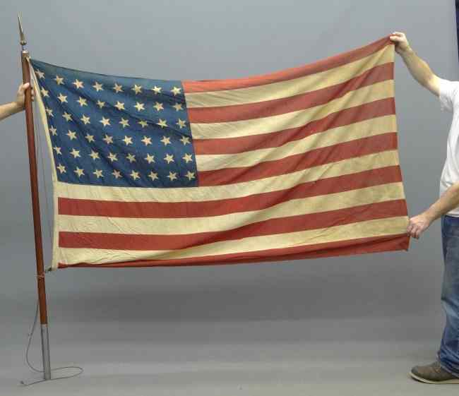 Appraisal: Early th c star flag '' x ''