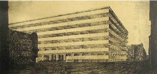 Appraisal: MIES VAN DER ROHE LUDWIG Drawings ny Loose plates in