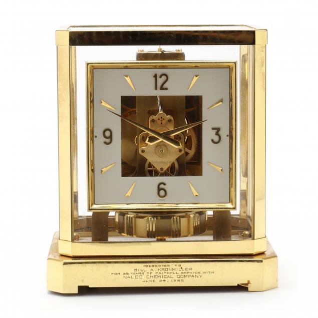 Appraisal: JAEGER-LECOULTRE ATMOS CLOCK Circa Switzerland fifteen jewel movement serial number