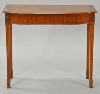 Appraisal: Margolis mahogany Federal style console hall table having D shaped