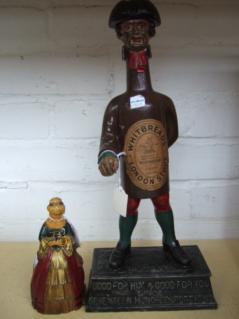 Appraisal: A painted spelter advertising figure for 'Whitbreads London Stout' and