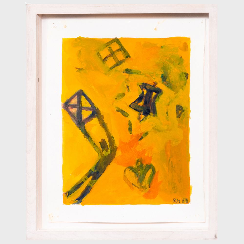 Appraisal: Ralph Humphrey - Untitled Gouache on paper signed with initials