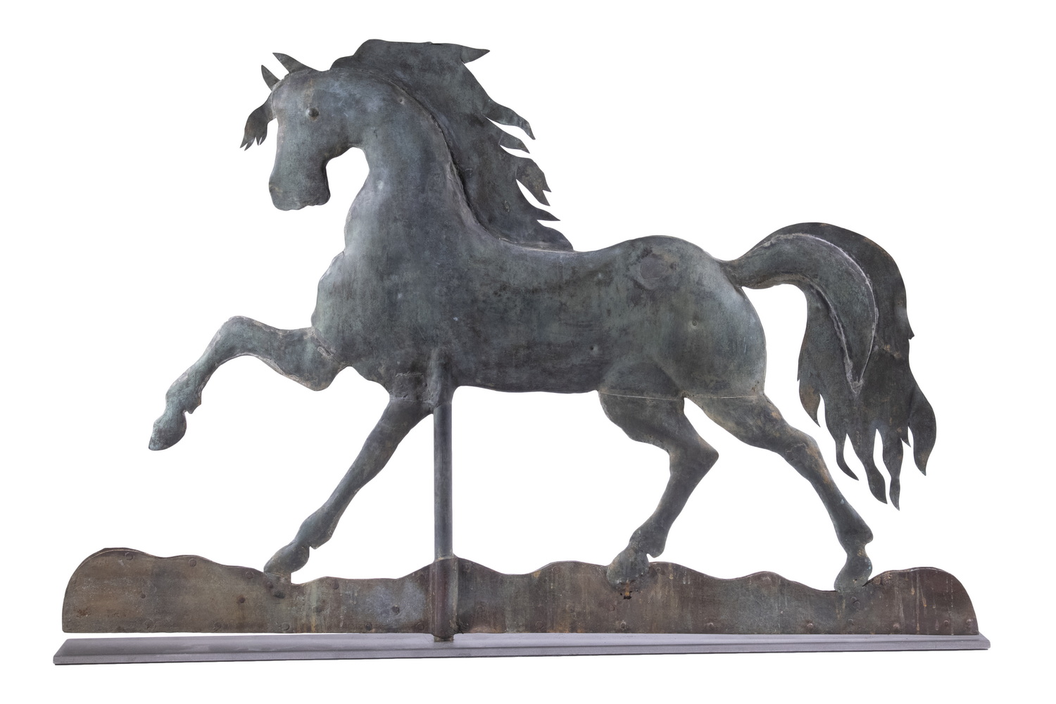 Appraisal: LARGE PRANCING HORSE WEATHERVANE BY JEWELL Important Prancing Horse Weathervane