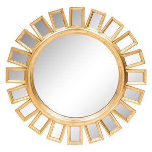 Appraisal: A Contemporary Sunburst Mirror th Century label on back reads