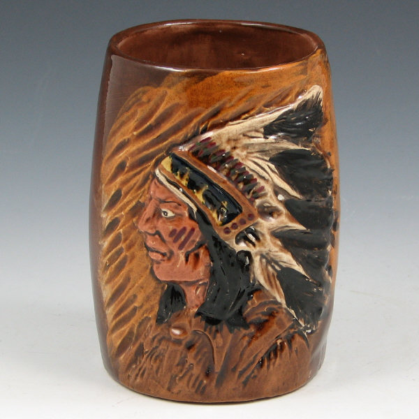 Appraisal: Wisecarver Native American Indian Cup - Mint Rick Wisecarver Native