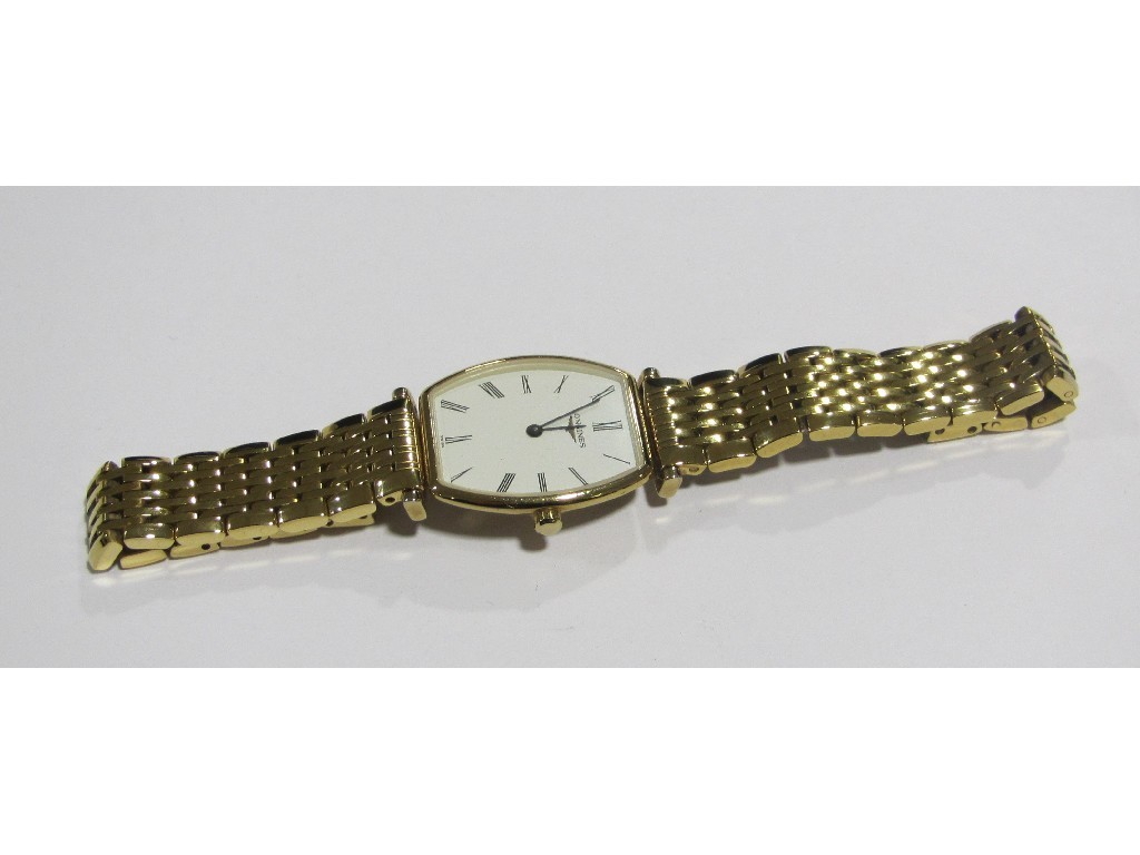 Appraisal: Ladies gold plated Longines wrist watch with original receipt from