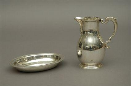 Appraisal: Crichton Sterling Silver Water Pitcher together with a Tiffany Co