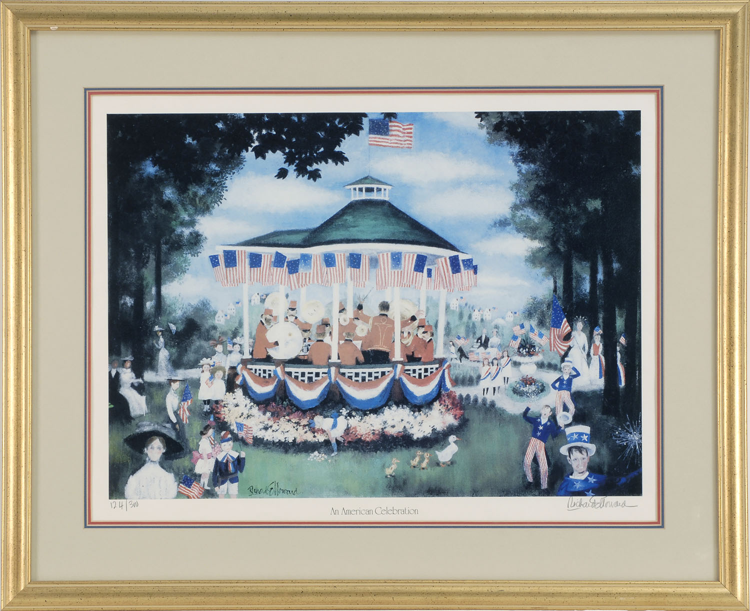 Appraisal: RICHARD E HOWARDAmerican - An American Celebration Signed in pencil