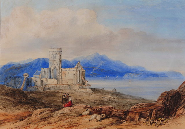 Appraisal: ATTRIBUTED TO HENRY BARLOW CARTER - Iona Abbey watercolour x