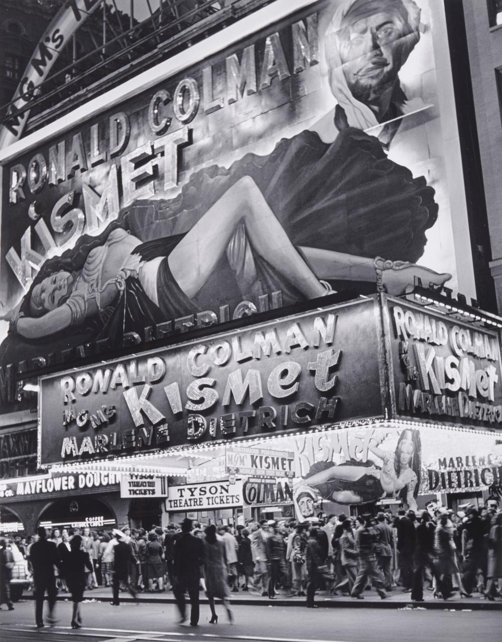 Appraisal: ANDREAS FEININGER American - Billboard depicting Marlene Dietrich in 'Kismet