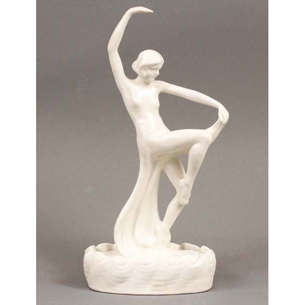 Appraisal: Cowan Flower Frog Loveliness Art Deco Nude Dancer Figure