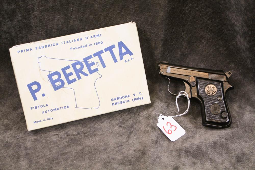 Appraisal: P BERETTA MODEL B SEMI AUTOMATIC PISTOL short caliber flip-up