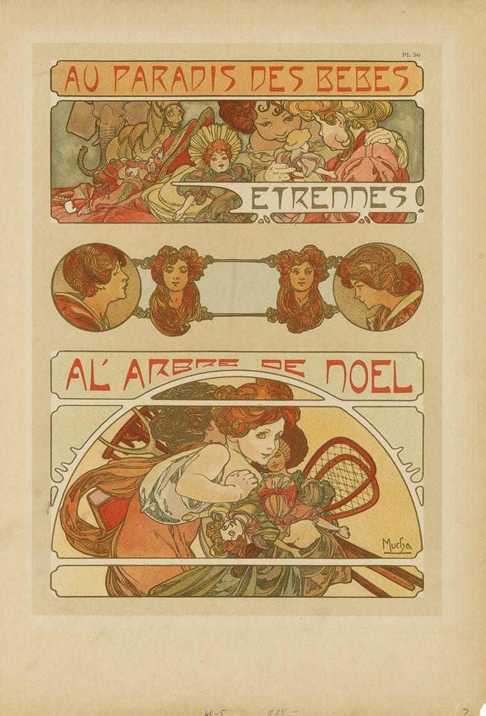 Appraisal: ALPHONSE MUCHA - AU PARADIS DES BEBES A L'ARBRE DE