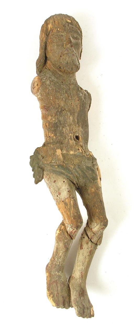 Appraisal: A carved wood corpus christi figure