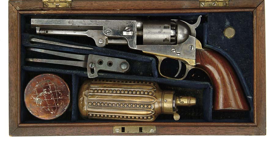 Appraisal: CASED COLT MODEL POCKET REVOLVER SN All matching including wedge