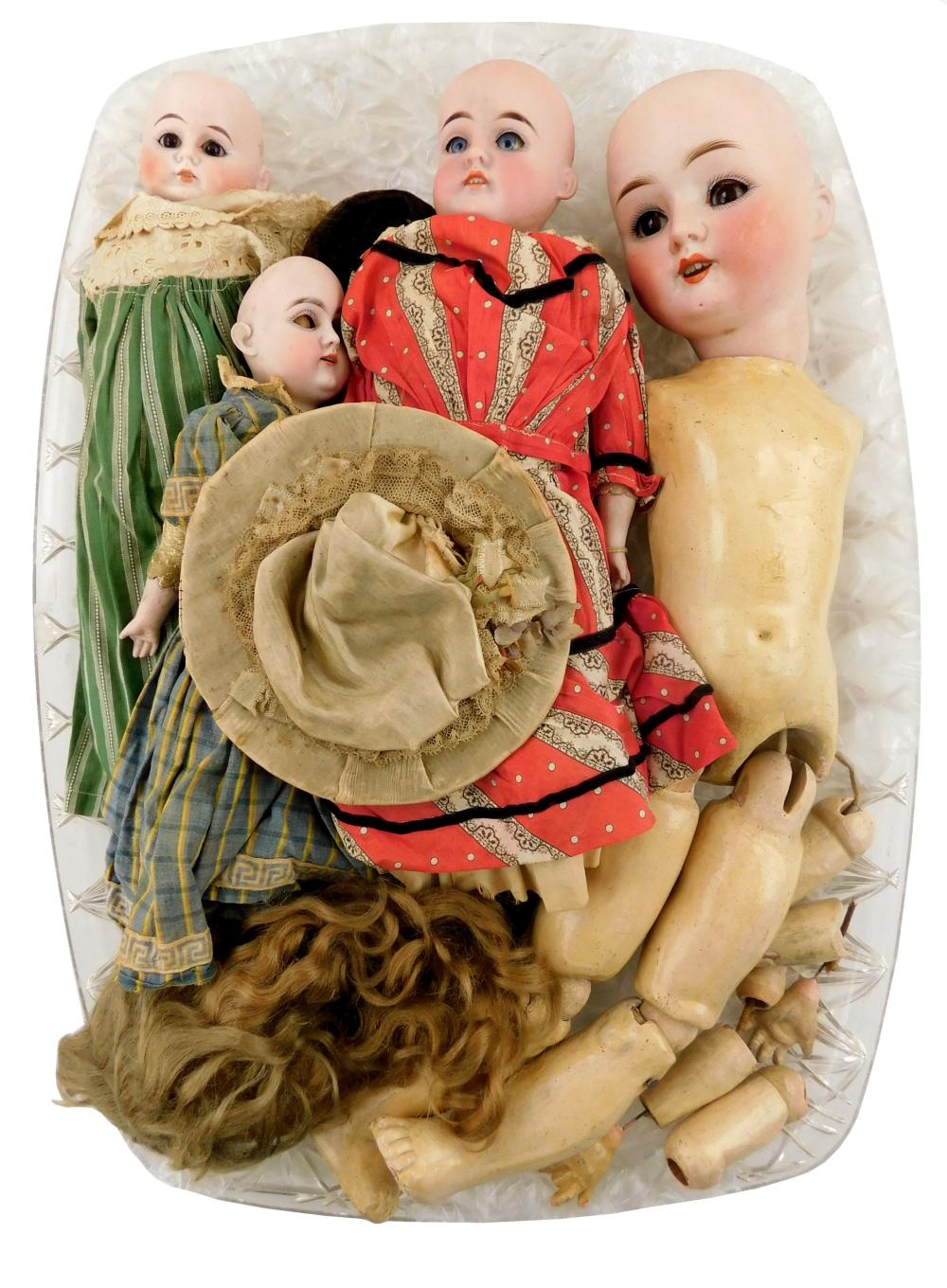 Appraisal: DOLLS Four pieces including Gans Seyfarth Heubach Cuno Otto etc