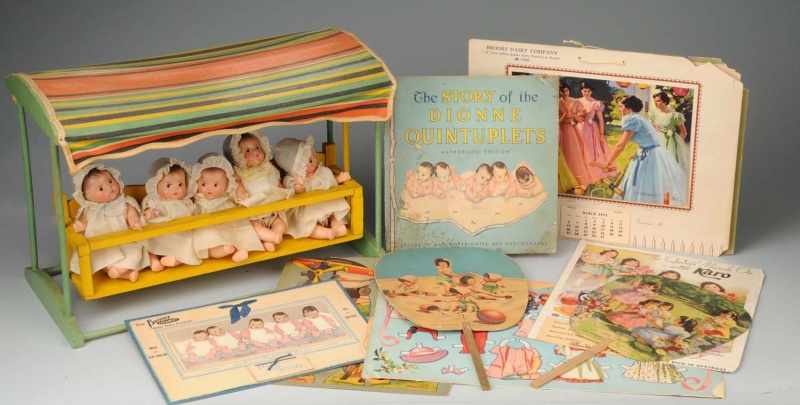 Appraisal: Set of Madame Alexander Dionne Quintuplets Description America Ca All