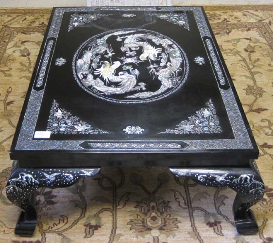 Appraisal: ORIENTAL MOTHER-OF-PEARL INLAID COFFEE TABLE Korean th century a rectangular