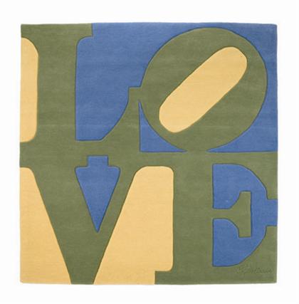 Appraisal: ROBERT INDIANA american b Spring Love Wool rug signed R