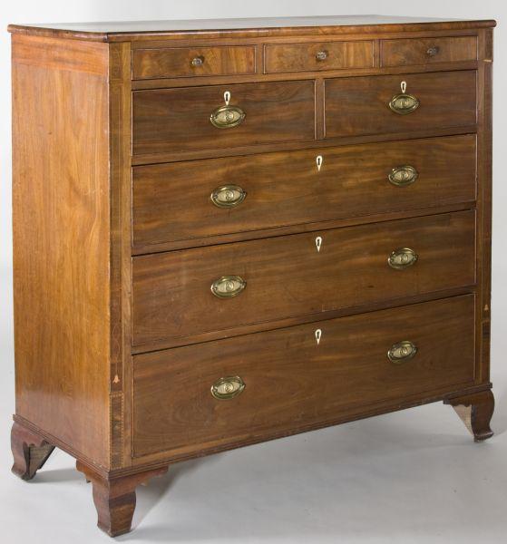 Appraisal: Scottish Gentleman's Inlaid Bureau mid th century mahogany and mahogany