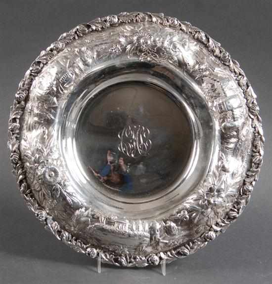 Appraisal: American sterling silver centerbowl in the ''Castle'' pattern S Kirk