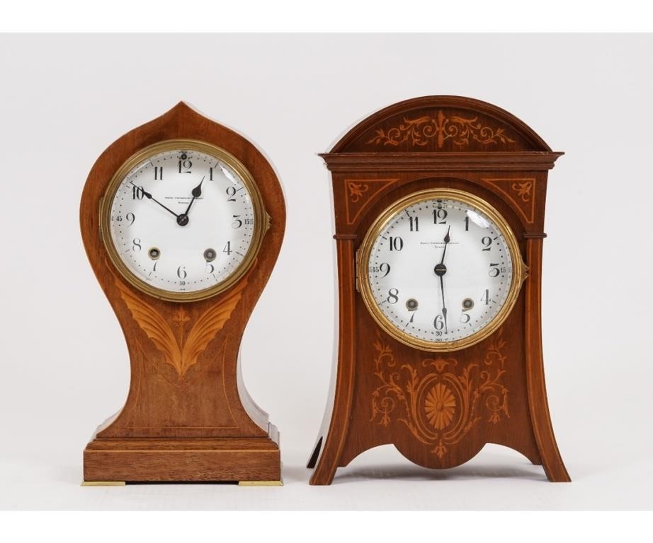 Appraisal: Two Smith Patterson Co mahogany shelf clocks Largest h x