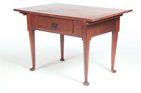 Appraisal: PIN-TOP WORK TABLE Possibly Pennsylvania th century walnut and pine