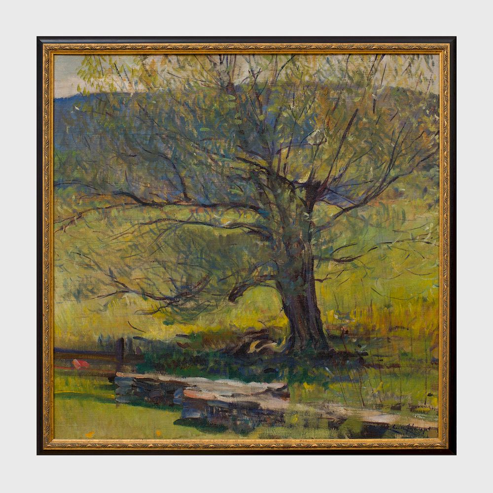 Appraisal: Erik Haupt - The Willow at Merrybrook Oil on canvas