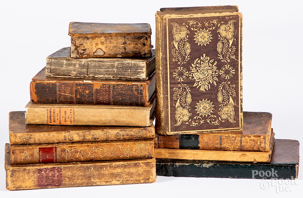 Appraisal: Group of leather bound books Exclusive on Bidsquare Group of