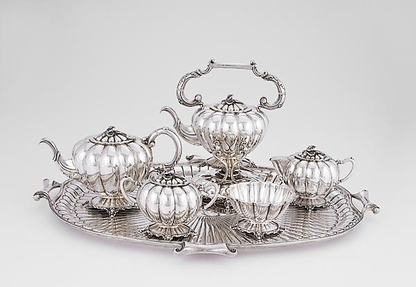 Appraisal: TANE STERLING SILVER TEA SERVICE Mexican th century A sterling