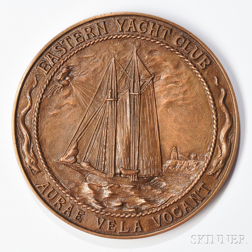 Appraisal: Bronze Eastern Yacht Club Medal c the obverse cast as