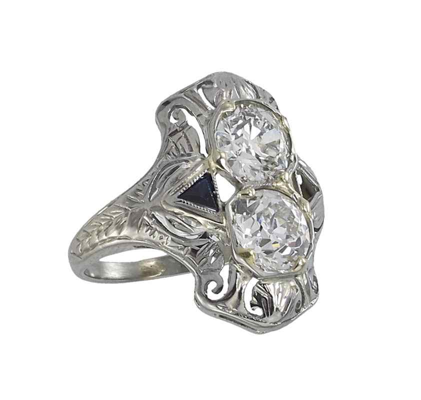 Appraisal: k ANTIQUE CT DIAMOND RING CA - K white gold