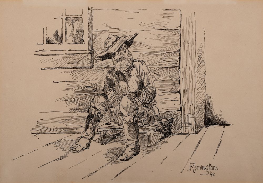 Appraisal: Frederic Remington Old Timer Frederic Remington Old Timer pen and