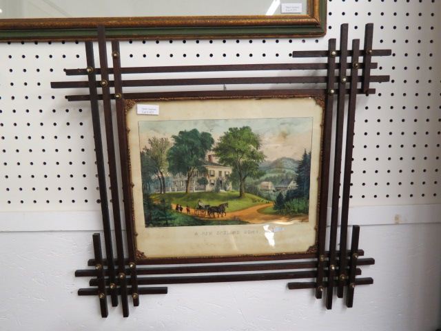 Appraisal: Currier Ives lithograph A New England Home image area approx