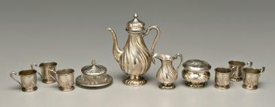 Appraisal: German silver coffee service - in coffeepot with matching creamer